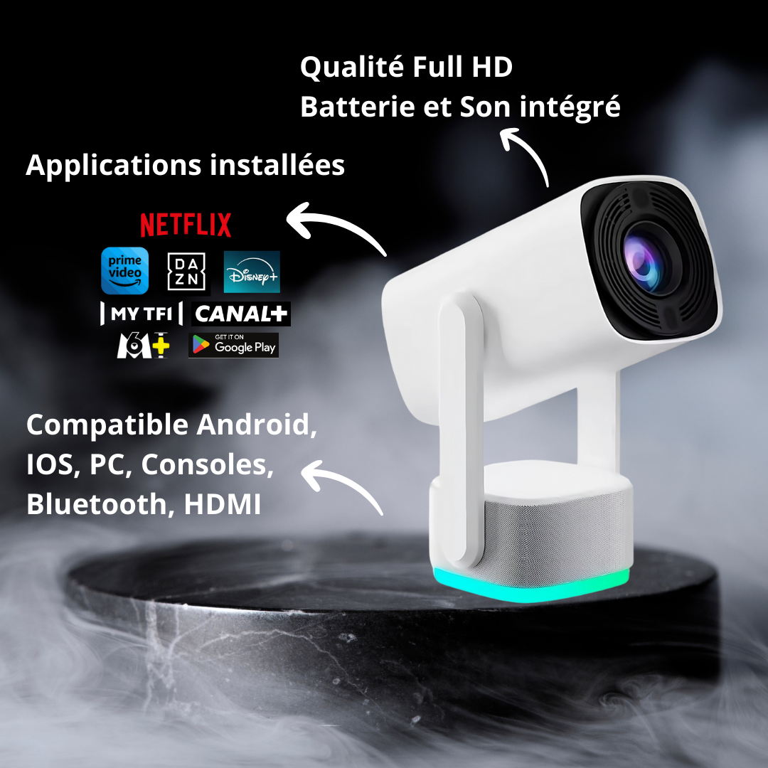 Vidéoprojecteur 4K sur Batterie